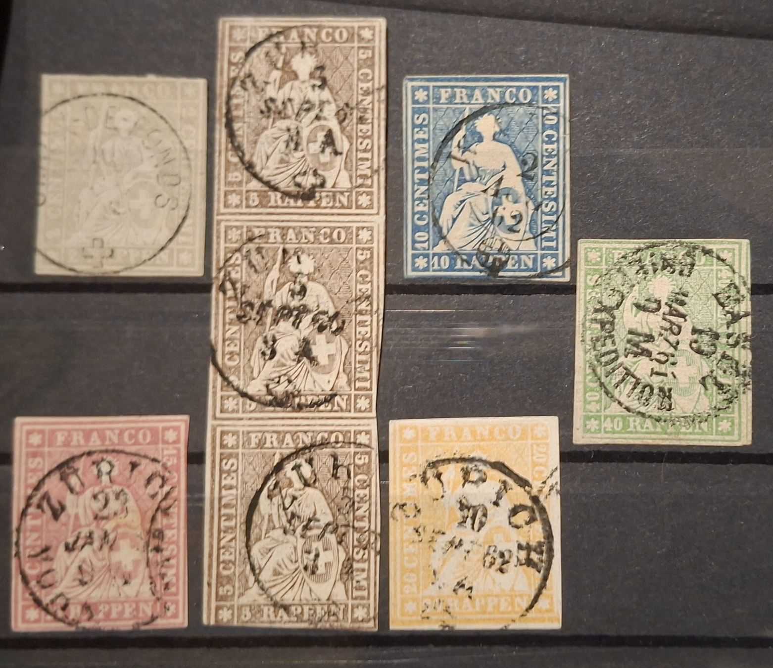 Alle Briefmarken: Lot Strubel G - Druck Periode Kat. 1220.- – Gebraucht aus Balgach von SIMEON27