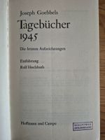 Joseph Goebbels Tagebücher 1945