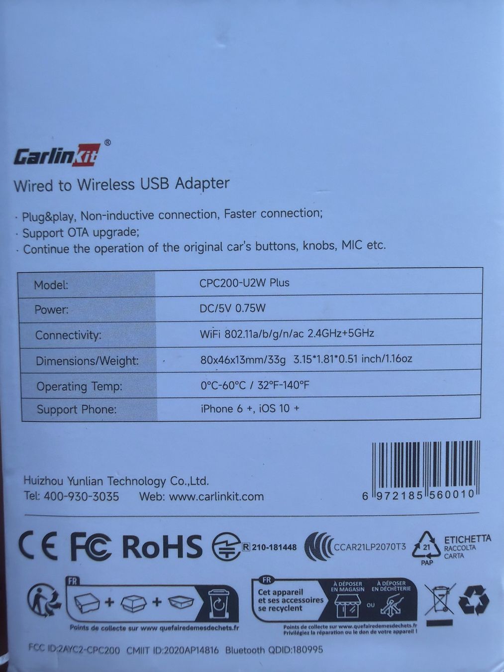 Lecteurs & Adaptateurs: CarlinKit Wired to Wireless USB Adapter Used – D'occasion à Au ZH par tby_t5kj 1