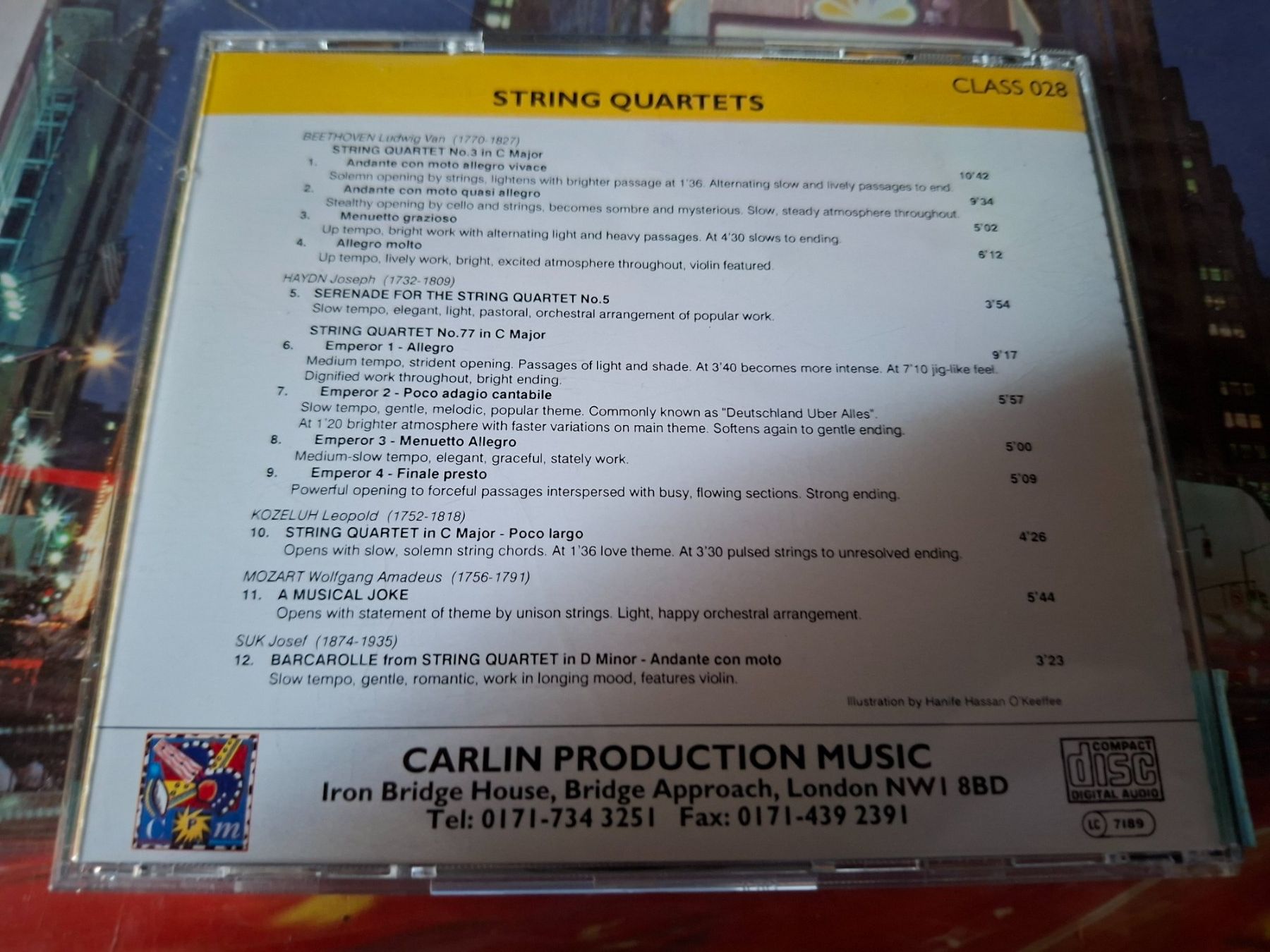 CDs: STRING QUARTETS CLASS 028 Carlin Classical Series CD – Gebraucht aus Burg AG von ..machine_rec.. 1