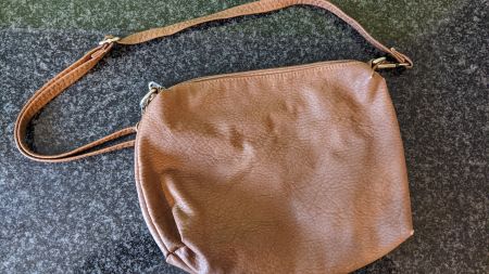Schultertasche braun lederimitat