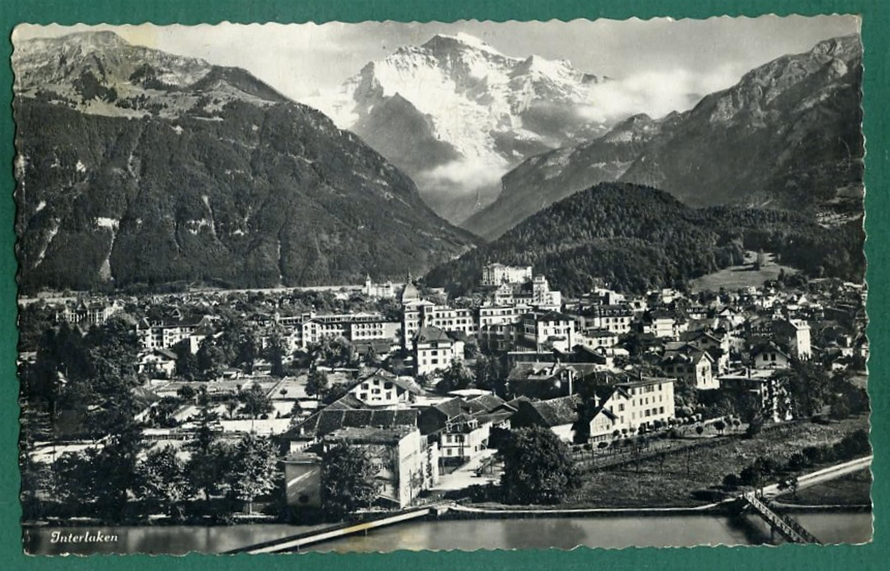 Cartoline postali: Interlaken, 1947, gelaufen – Usato da Sargans venduto da Hausi1951