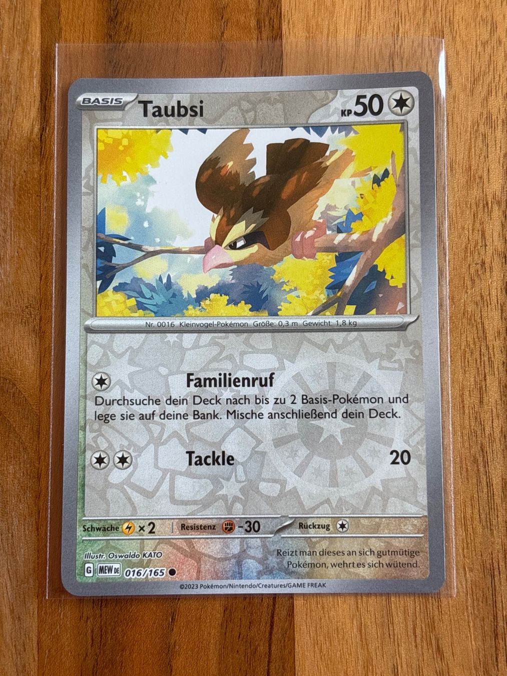 Pokémon Carte collezionabili: 016/165 Taubsi - Reverse Holo - Pokemon 151 MEW - DE – Nuovo (secondo la descrizione) da Hergiswil NW venduto da Feybyen