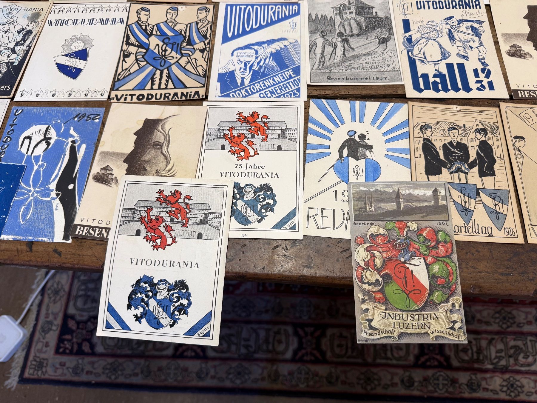 Cartoline postali: Konvolut 40 Postkarten Studentika Burschenschaft Zunft – Usato da Bern venduto da Jwpm66 7