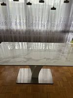 Hochwertiger Design-Esstisch Keramik & Glas