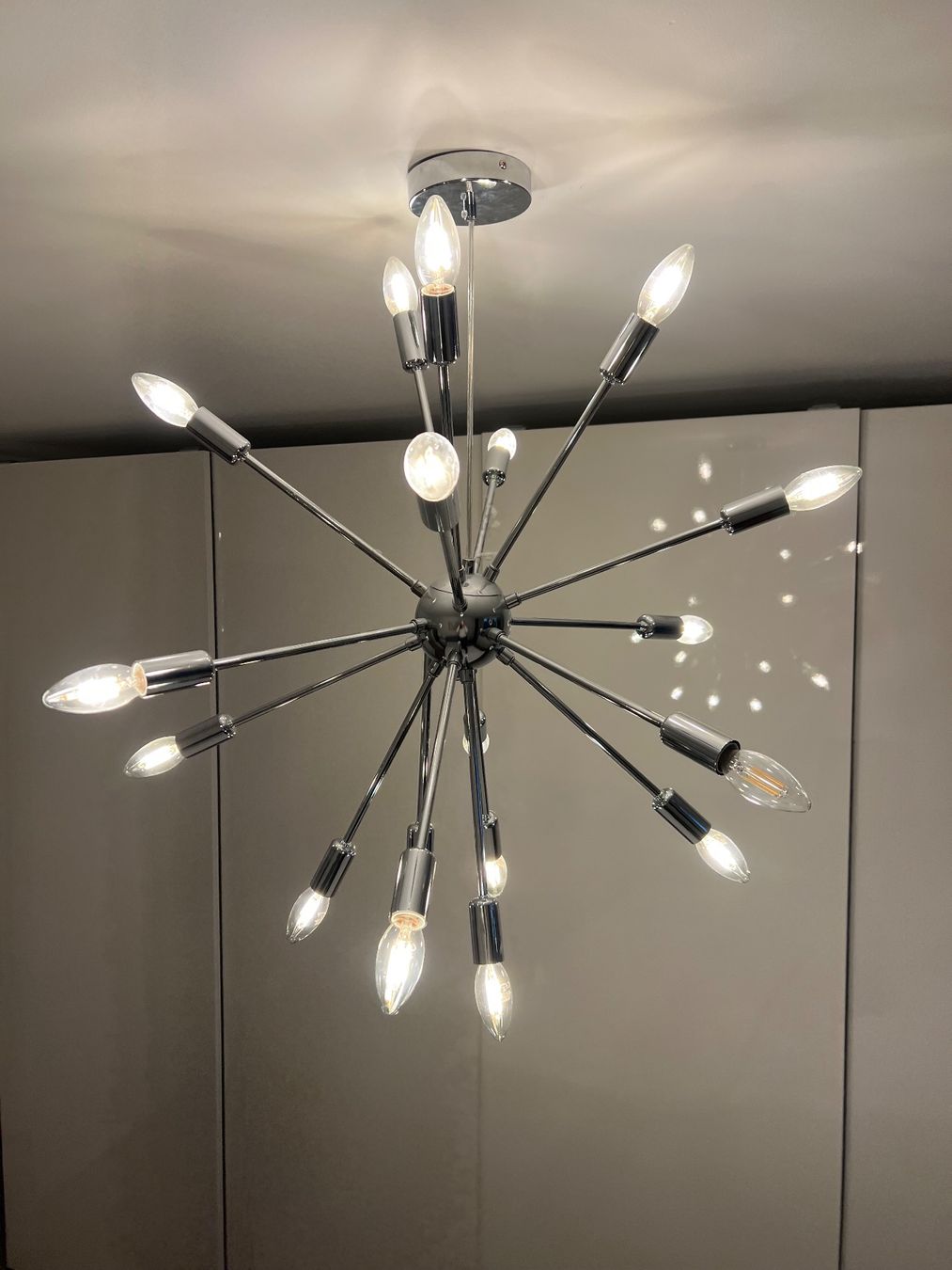 Beliani Lampadari & plafoniere: Imposante Hängelampe in silber – Usato da Zürich venduto da kor_h78l