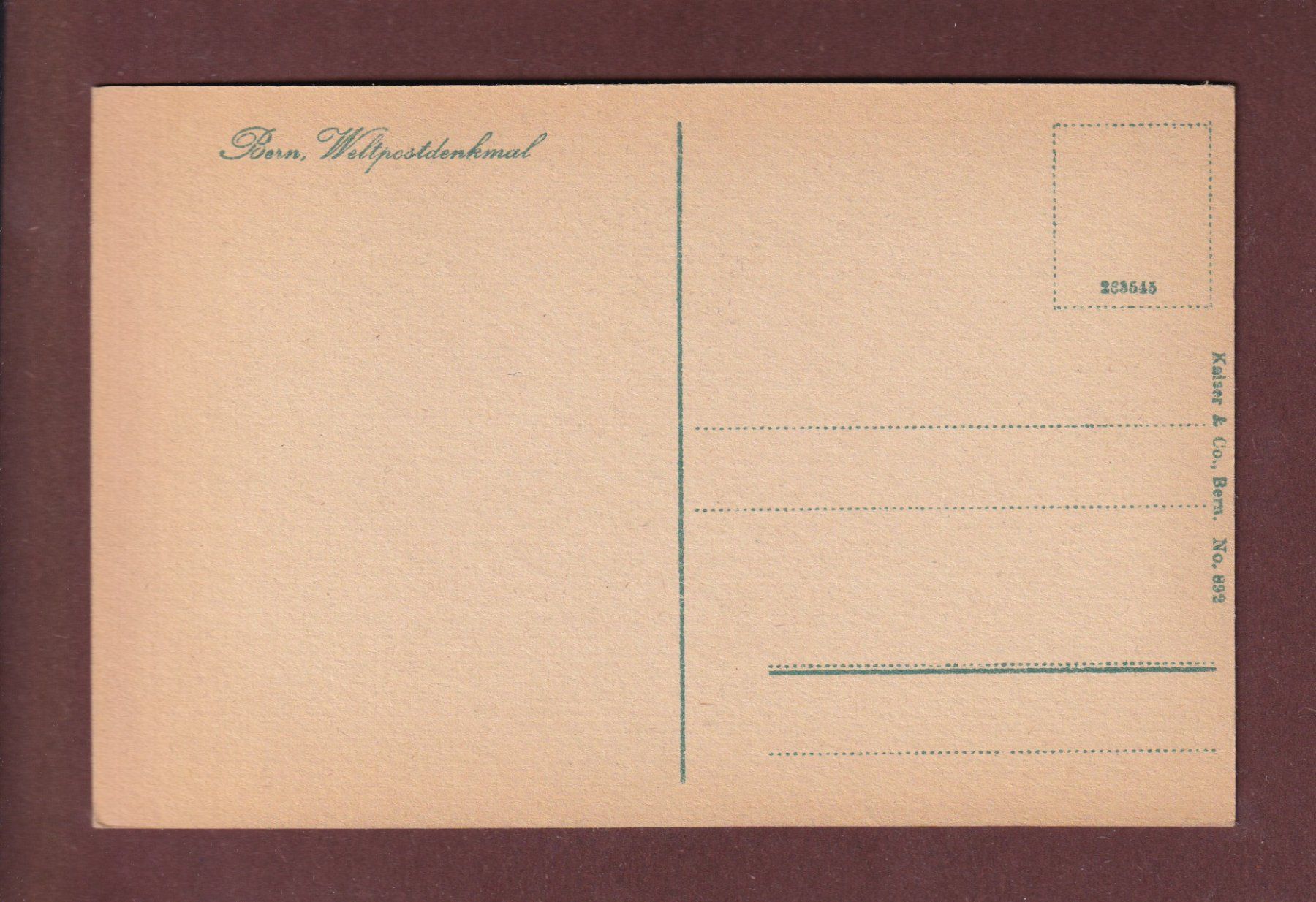 Cartoline postali: BERN - Weltpostdenkmal – Usato da Pully venduto da nicecards-shop 1