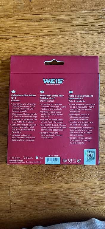 Altro per la casa: Kaffeedauerfilter Gr. 2, WEISS, neuwertig & originalverpackt – Nuovo (secondo la descrizione) da Zürich venduto da nad_52mr 1