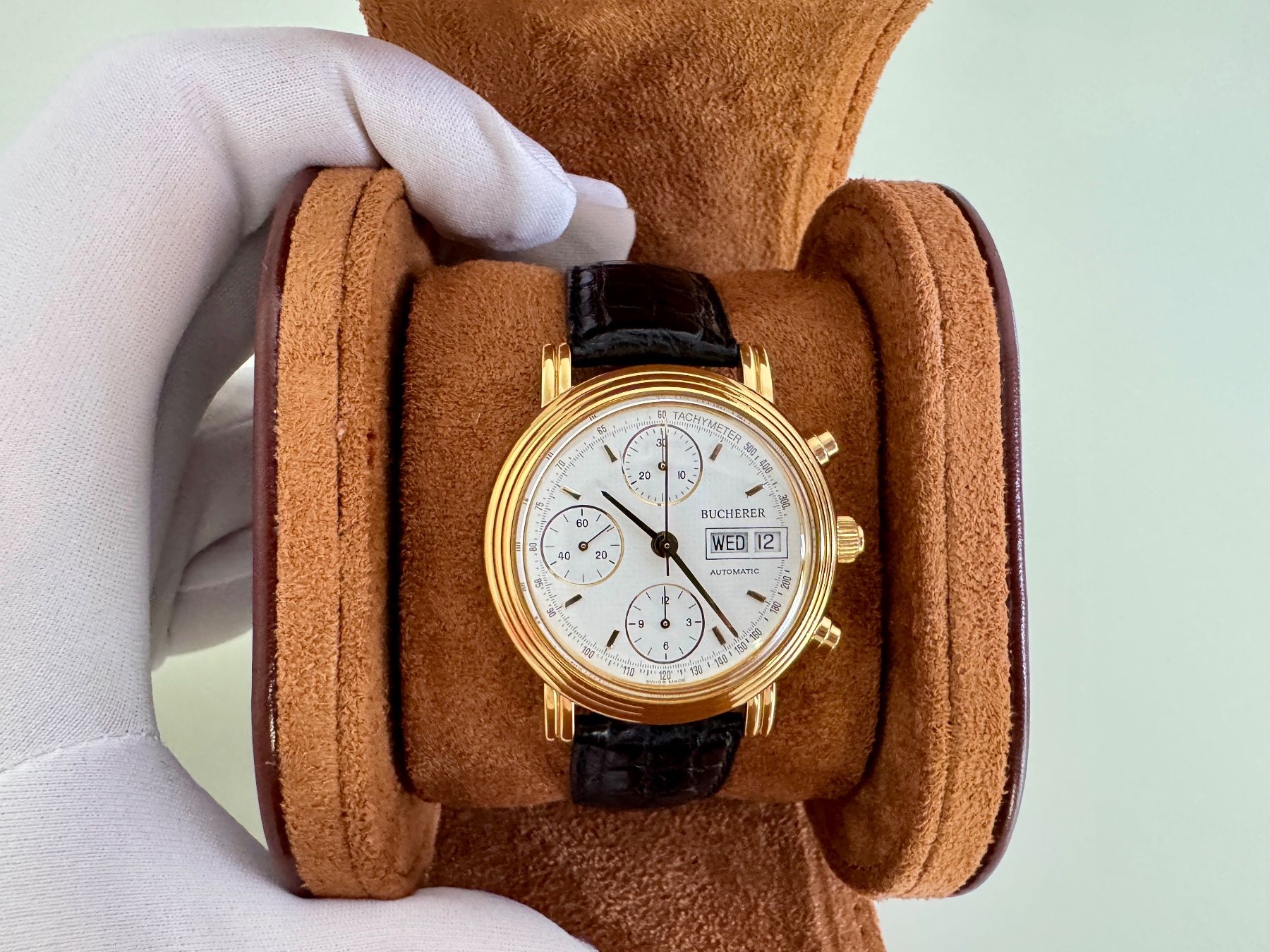 Bucherer Uhren: Bucherer Day-Date Chronograph - Réf. 4.038.0.0.10 – Gebraucht aus Geneve von iBest