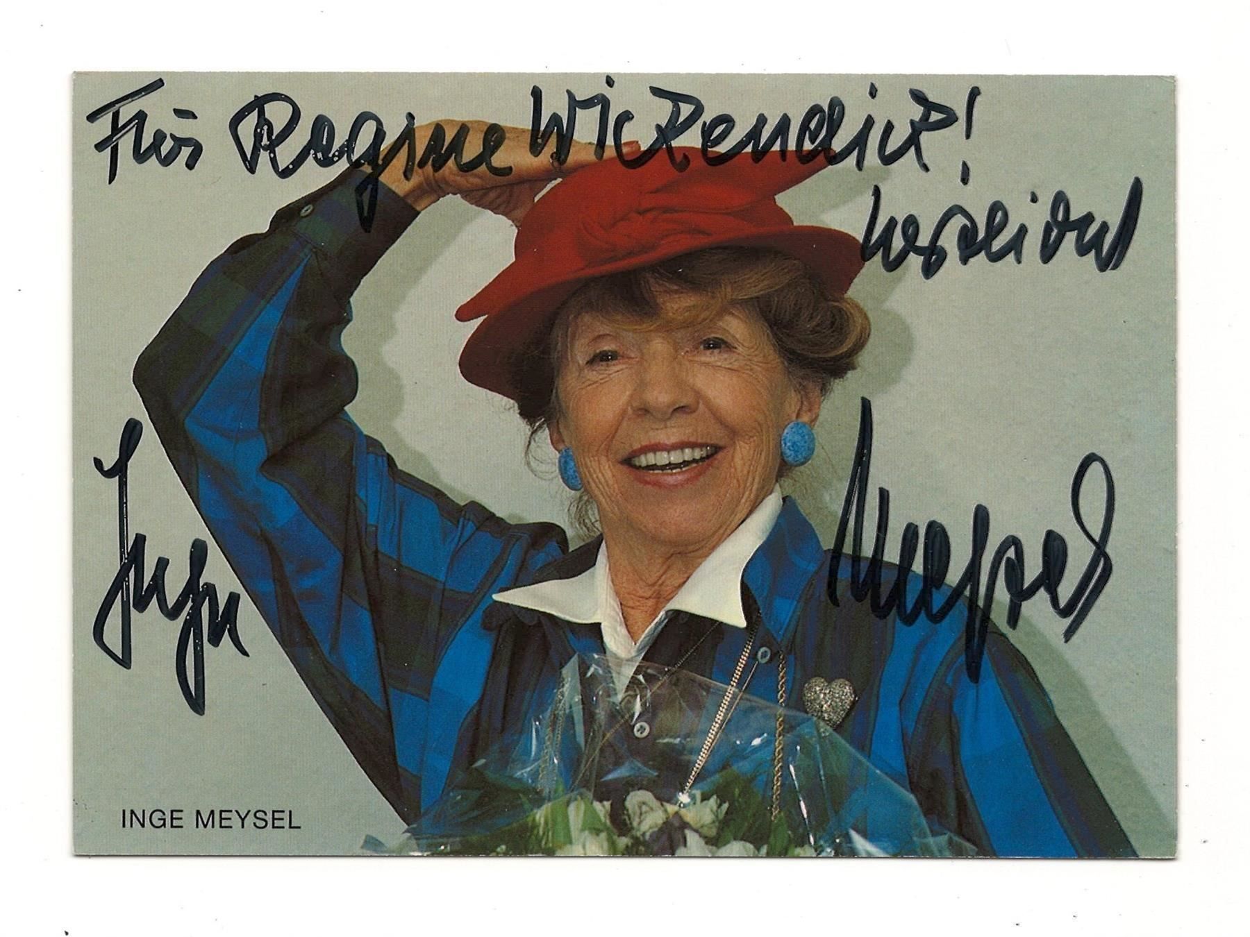 Autografi: INGE MEYSEL - ORIGINALAUTOGRAMM – Usato da Basel venduto da verano1000