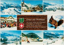 SG 107 Wildhaus 8 Bilder Postauto 1982 GF