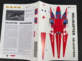 Bastelbogen Helikopter / Hubschrauber, HB-XWB Rega