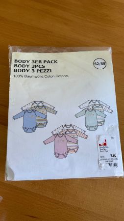 Baby Body 3er Set, grün,  ***NEU & OVP***, Gr. 62/68