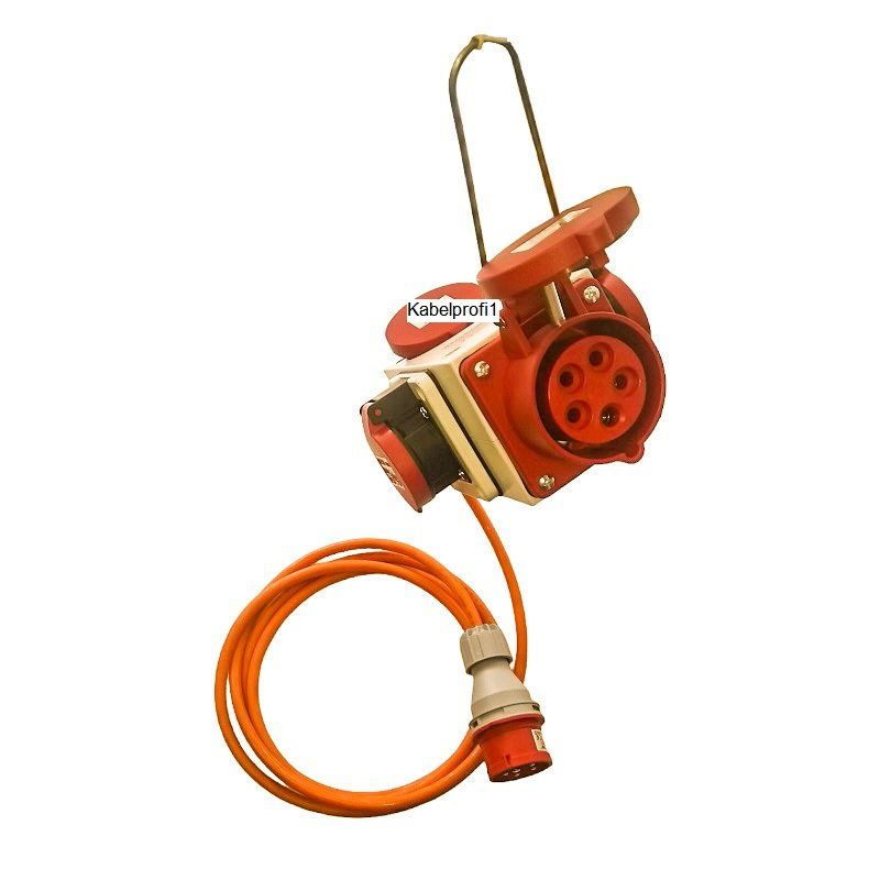 Elettrotecnica: 5m Baustromkabel Pur CEE16-5 + Stromverteiler CEE16 + T25 – Nuovo e nell'imballaggio originale da Herisau venduto da Kabelprofi1 5