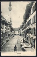 Lenzburg, Strassenpartie mit Consum Lenz