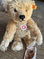 Steiff Classic Teddybär, 30cm, Mohair blond - Rarität!