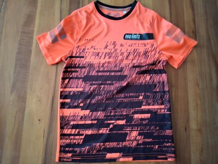 Kinder T-Shirt orange bedruckt Grösse 146/152