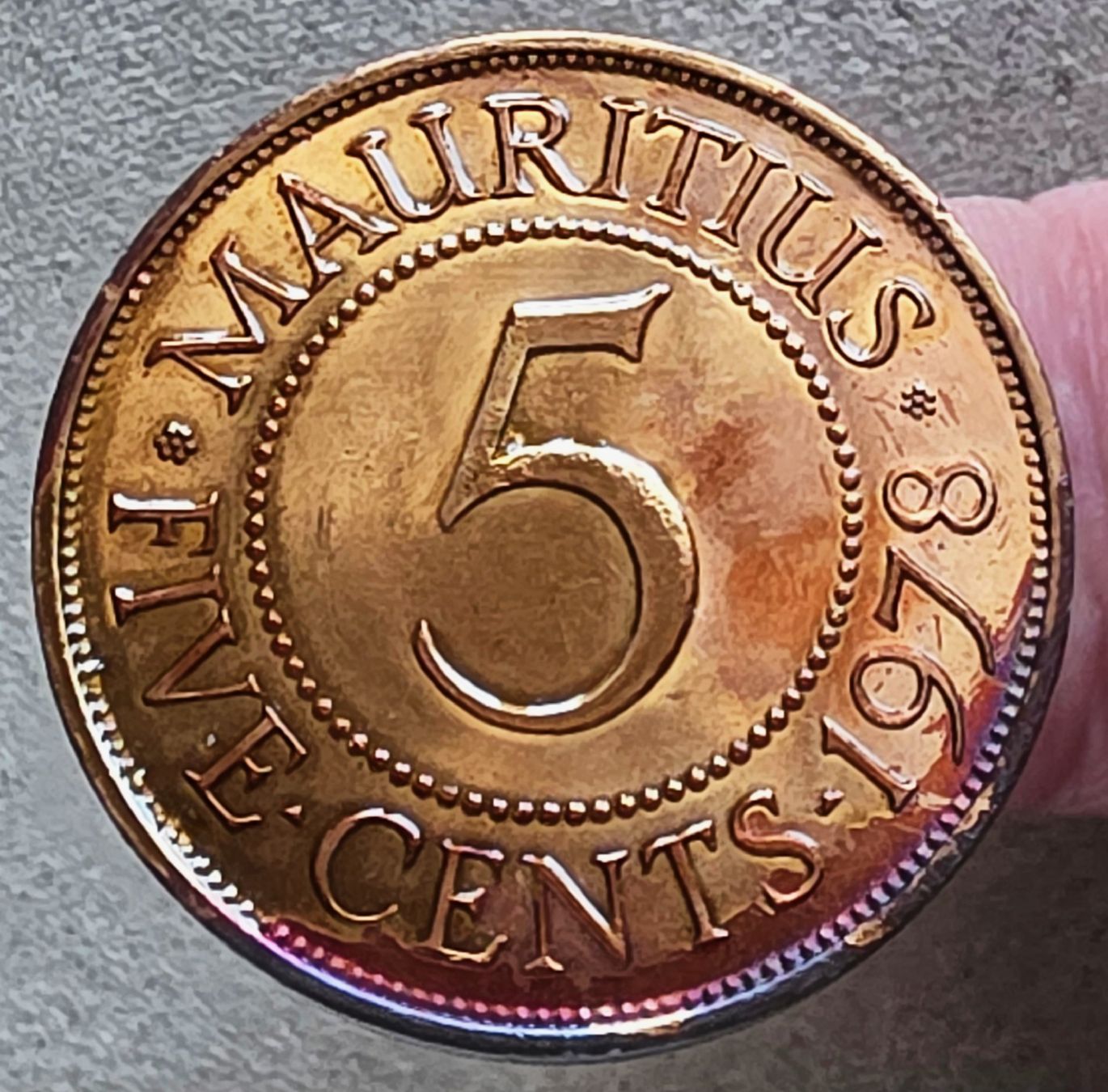 Tutti le monete: MAURITIUS 5 CENTS 1978 – Usato da Winterthur venduto da Creso70