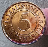 MAURITIUS 5 CENTS 1978
