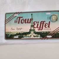 Paris Tour Eiffel Blechschild Blech Schild 18 x 10cm 4 Loch