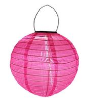 LED Solar Outdoor Lampion Pink Rund   / Deko Frühling