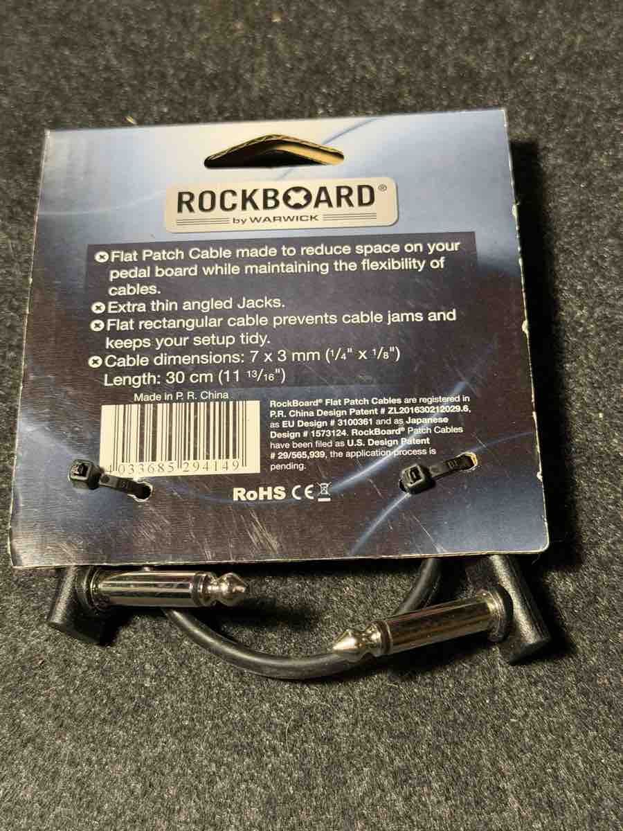 Musikinstrumente: RockBoard Flat Patch Cable 30 cm noir neuf – Neu und originalverpackt aus fey von Caductilometre 1