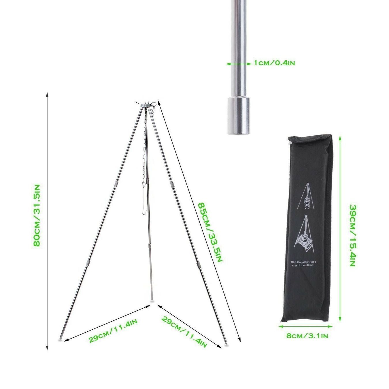Trépieds & Accessoires: Kochen Camping Lagerfeuer Stativ – Neuf (Voir description) à Kirchdorf AG par Apost008 2