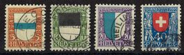 Pro Juventute Satz 1922 Katalog-Nr J21-J24 sauber gestempelt