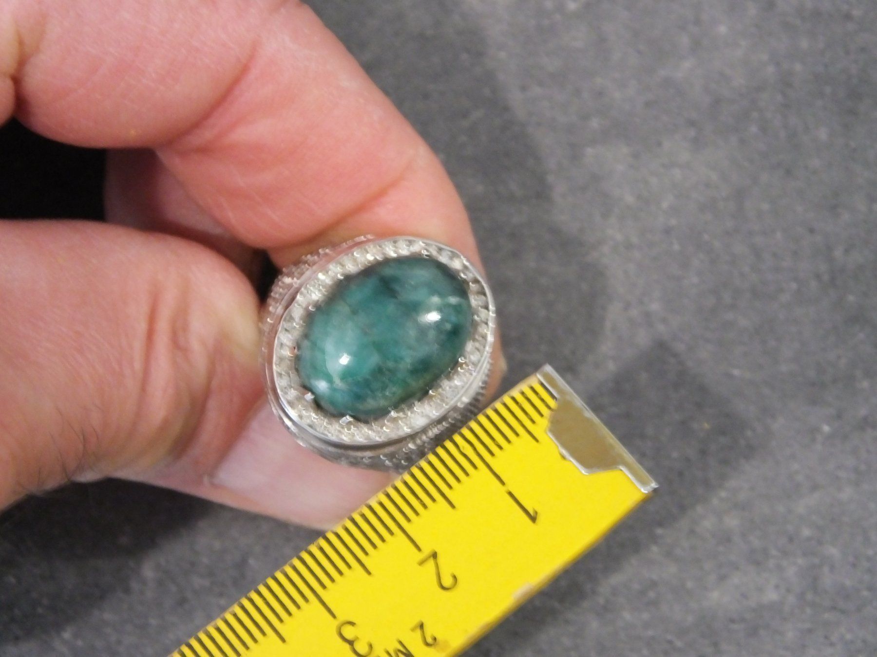 Anelli: Herrenring mit Echtem Emerald Stein – Nuovo (secondo la descrizione) da Unterentfelden venduto da l654321a 4