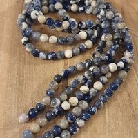 1 Strang Naturstein Perlen Neue Blau Sodalith 8 mm