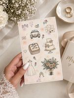 Stickerbogen Hochzeit Motive neu und unbenutzt