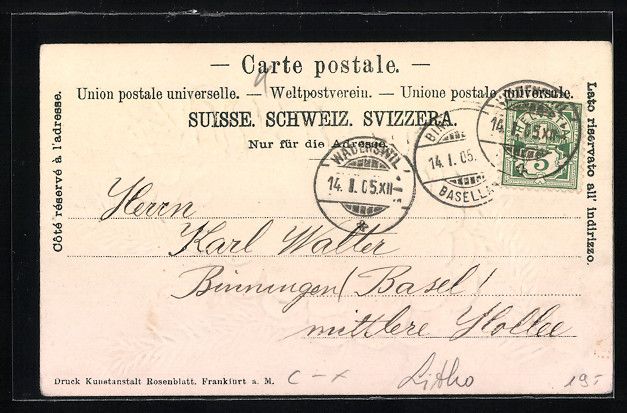 Cartoline postali: Präge-Lithographie Wädenswil, Obst- un – Usato da Berlin venduto da bartko-reher 1