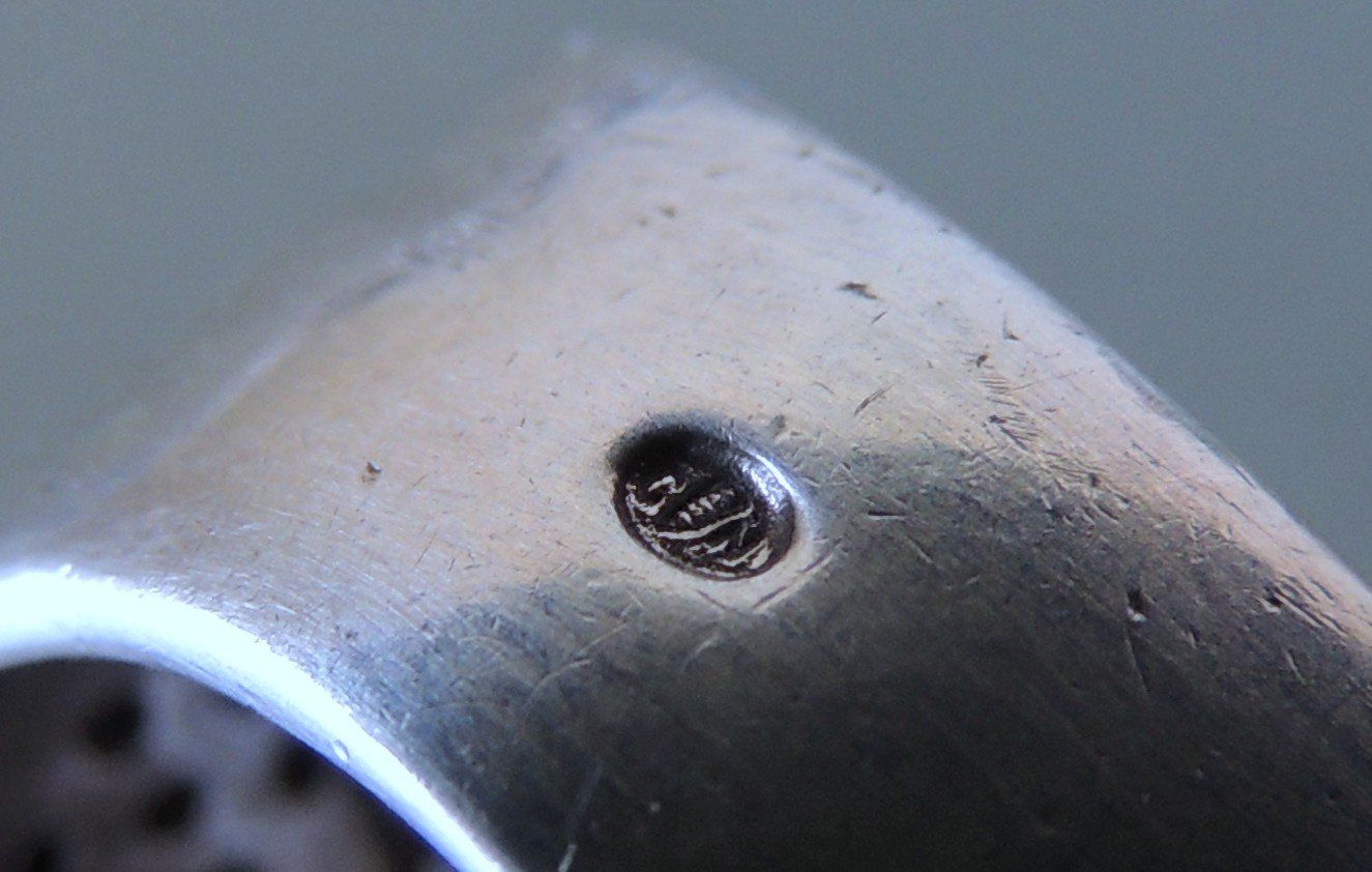Anelli: Silber 925 Pavé Fingerring Gr. 58 – Usato da Waldenburg venduto da schaller707 6