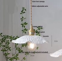 Lampe suspendue LED en céramique,  style nordique moderne