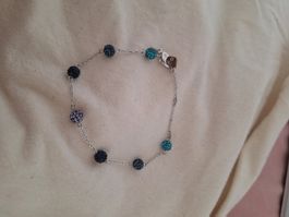 Swarovski Armkette in lila und blau