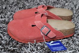 Birkenstock, Boston, Corduroy Veloursleder geprägt, 40, NEU