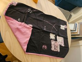 Kissenbezug schwarz-pink 90x60cm Sommer