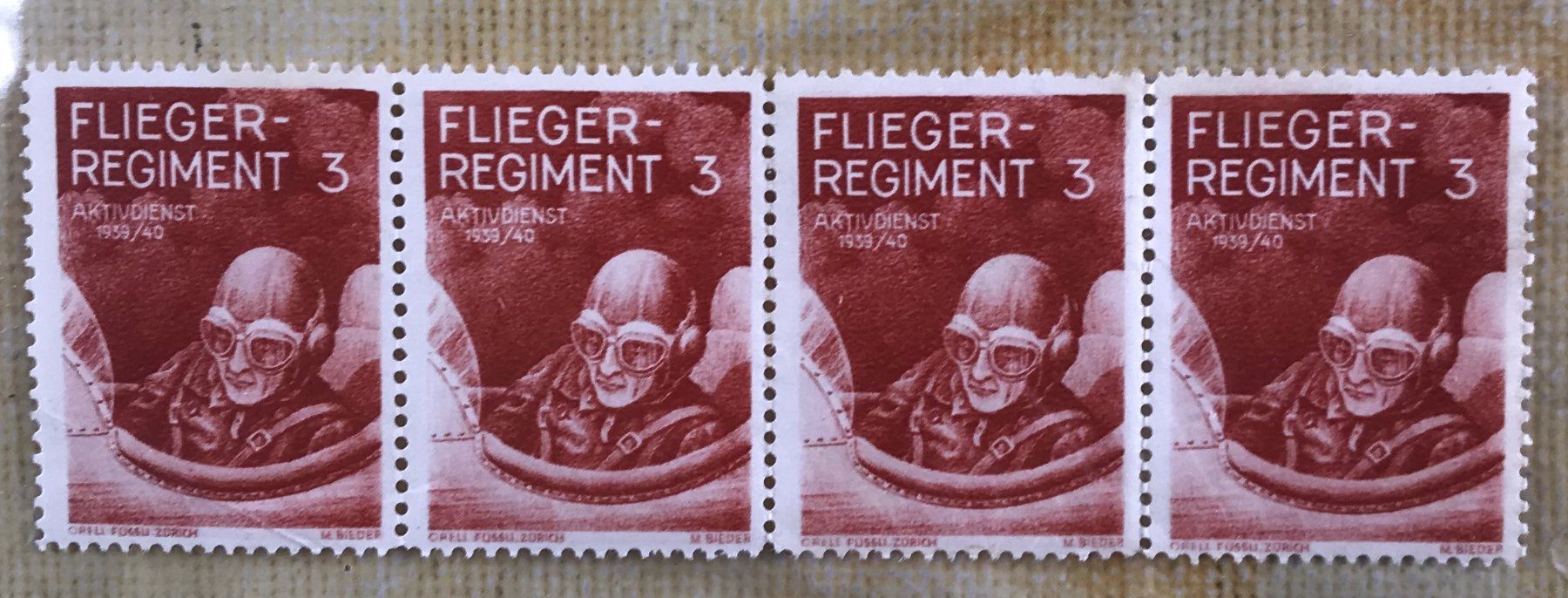 Tutti i francobolli: SOLDATEN-BRIEFMARKEN FLIEGER-REGIMENT 3 – Usato da Ostermundigen venduto da Wyatt-Earp
