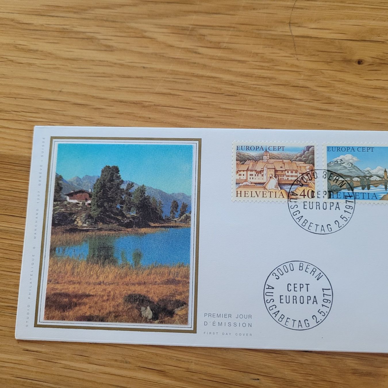 Tutti i francobolli: FDC mit Seidenbild 1977 Bern – Usato da Biel/Bienne venduto da Destockweb