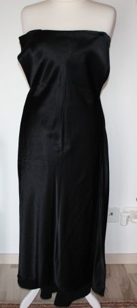 Abendkleid lang schwarz Satin Gr. S