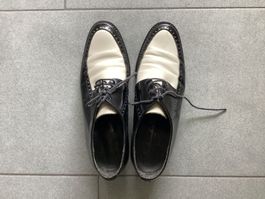 Chaussures richelieu bicolores vintage, taille 38