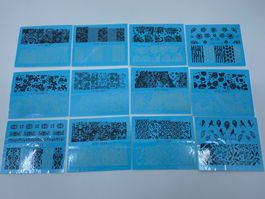12 tollen Bögen Wassertransfer Nagelaufkleber  No2