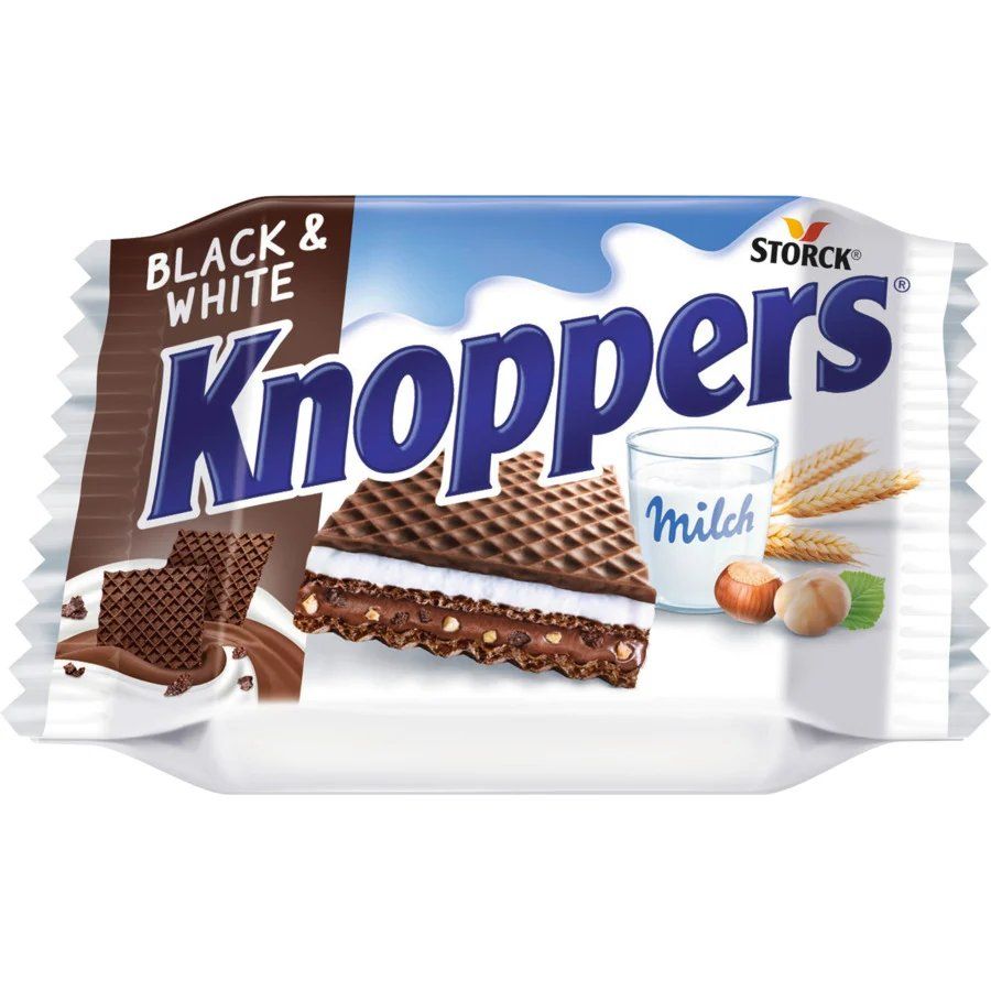 Cibi & Specialità: Knoppers Black & White 25g – Nuovo e nell'imballaggio originale da Neuchâtel venduto da MixoraCH