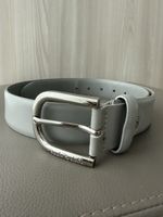 Cintura Renato Balestra in pelle grigia - Taglia 85 cm