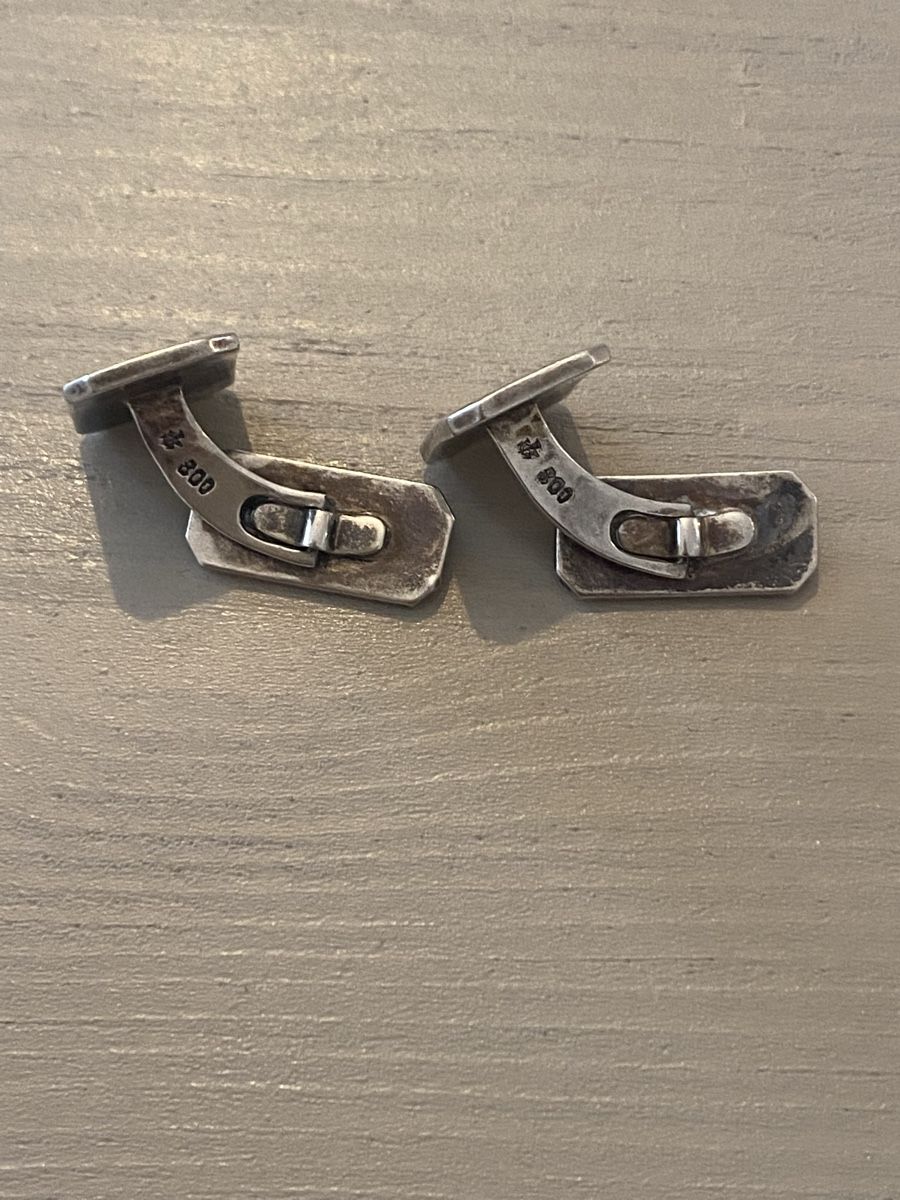 Boutons de manchette: Vintage Manschettenknöpfe 800 Silber  – D'occasion à Birr par Vintage-Liebhaber 6