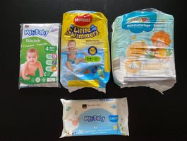 Baby Pflegeset / Windeln / Schwimm-Höschen