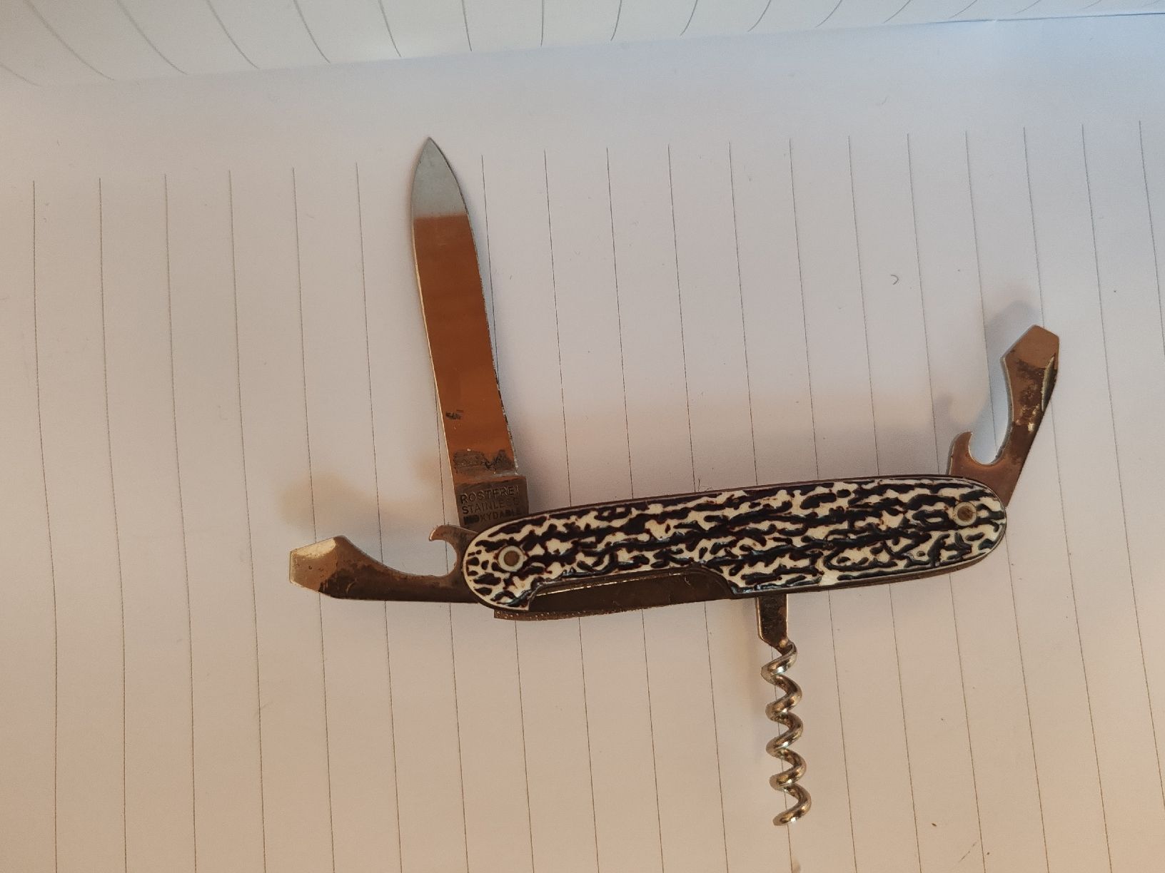 Apribottiglie & Tappi per chiusura: Taschenmesser "Rostfrei" mit Korkenzieher & Kapselheber – Usato da Wila venduto da neu_s8qs 2
