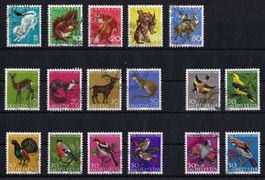 Pro Juventute Sätze 1966-1969 Katalog-Nr. J215-J231, gest.