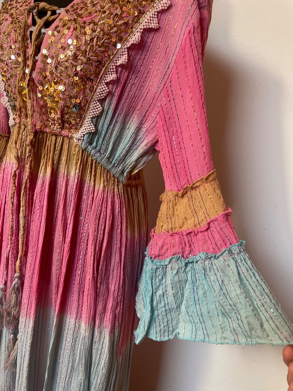 Kleider: Boho Maxikleid mit Pailletten und Glitzerfäden – Neu (gemäss Beschreibung) aus Sigriswil von ck56 4