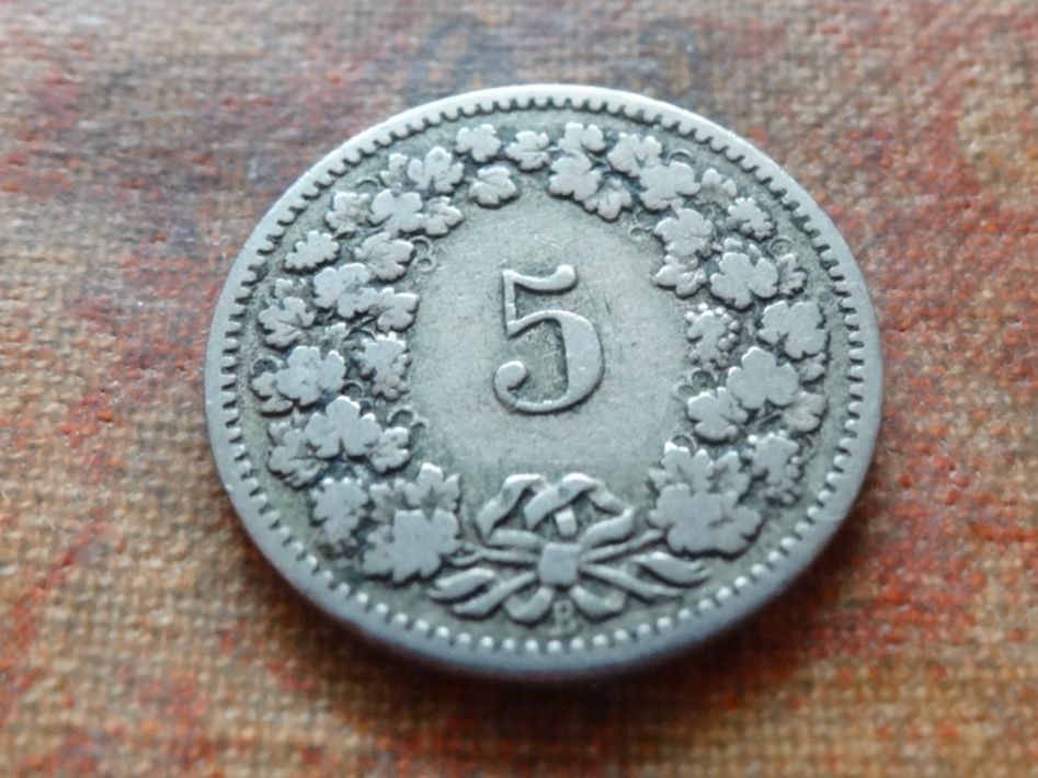 Tutti le monete: 5 Rp. 1883  (A) – Usato da Romanel-sur-Lausanne venduto da Swift13 1